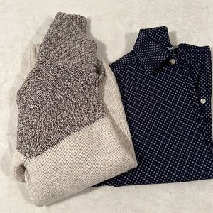Boys bottom down shirt with sweater